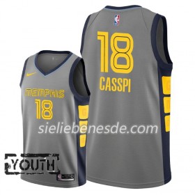 Kinder NBA Memphis Grizzlies Trikot Omri Casspi 18 2018-19 Nike City Edition Grau Swingman